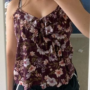 American Eagle Ruffle Front Cami